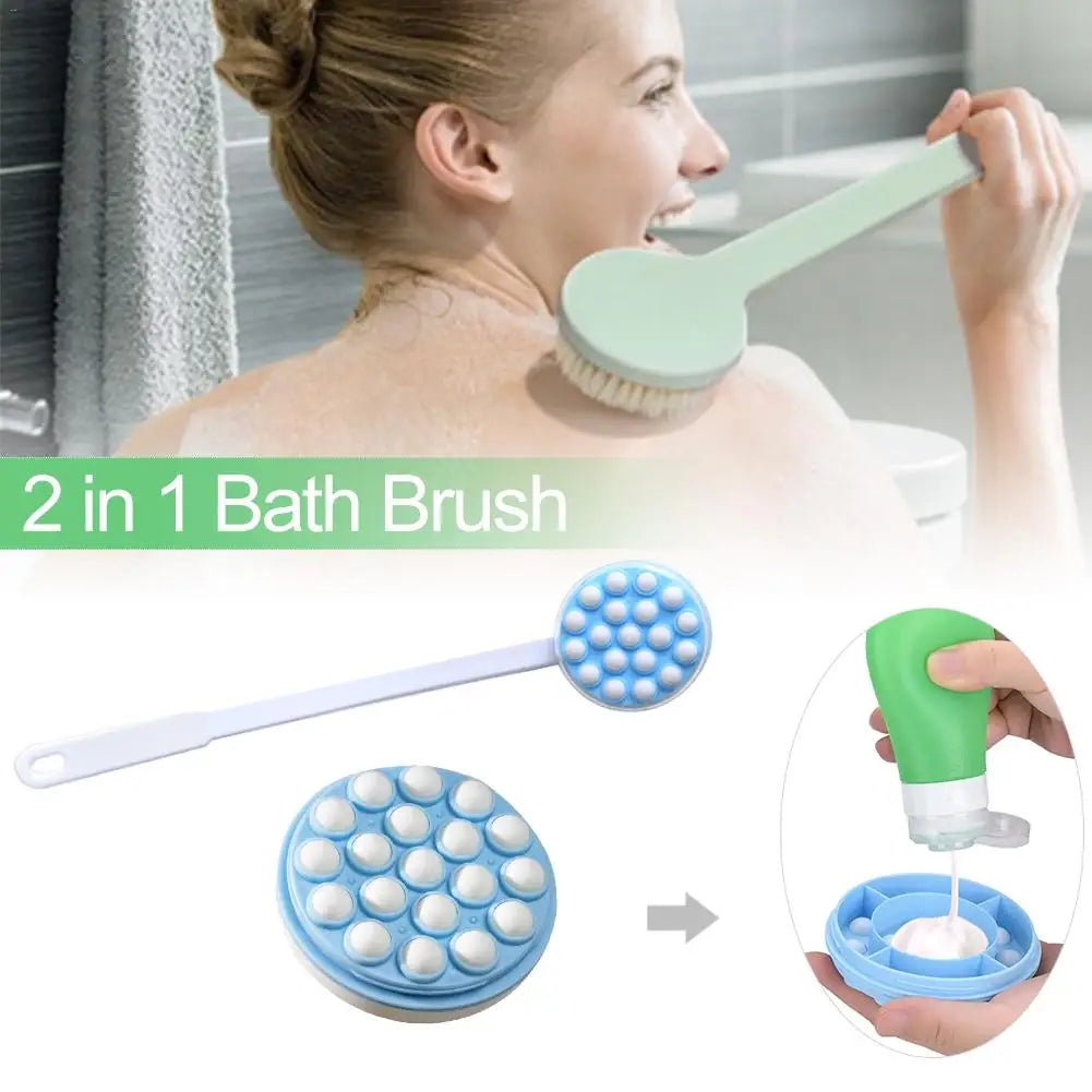 Lotion Applicator & Back Massage Brush – Long Handle for Easy Reach