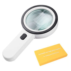 Handheld 30X LED Magnifier – Reading Glass for Seniors, Crafts & Watch Repair