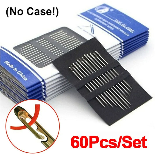 Blind Needle Set for Elderly – Easy Threading Sewing Needles (12–60pcs)