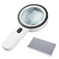 Handheld 30X LED Magnifier – Reading Glass for Seniors, Crafts & Watch Repair