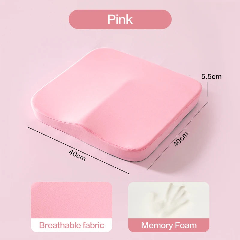 Ergonomic Memory Foam Seat Cushion – Tailbone & Pressure Relief Support