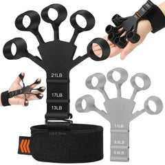 Silicone Finger Strengthener – 6-Level Gentle Hand Grip Trainer