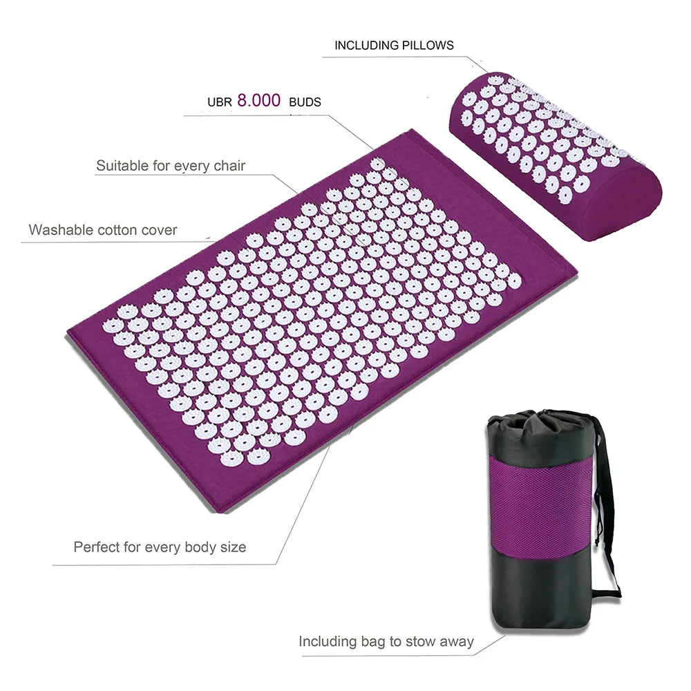 Acupressure Mat & Pillow Set – Gentle Relaxation for Body & Mind