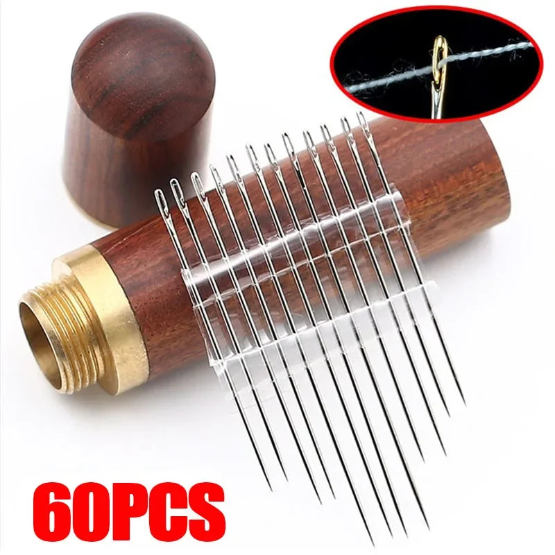 Blind Needle Set for Elderly – Easy Threading Sewing Needles (12–60pcs)