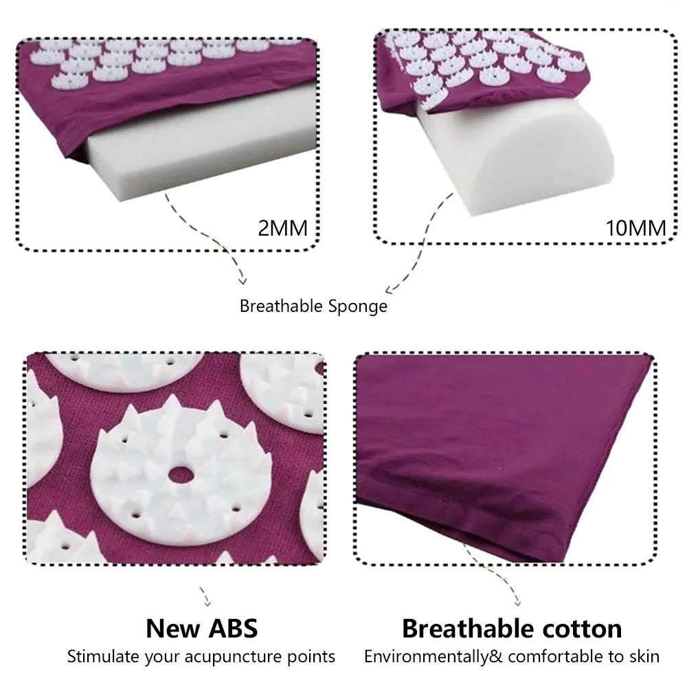 Acupressure Mat & Pillow Set – Gentle Relaxation for Body & Mind
